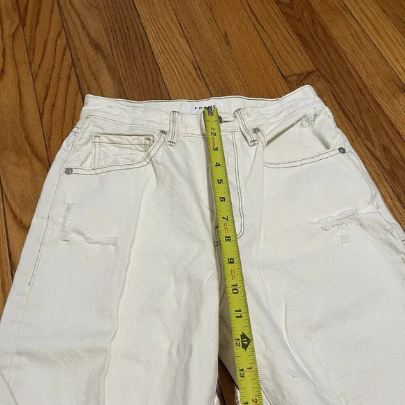 Frame Le Original Button Fly Off White Rips Distressed Jeans‎ Size 24 - Picture 6 of 7
